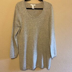 Lucy & Laurel Women’s Grey Gray Angora Wool Sweater Tunic Size XL